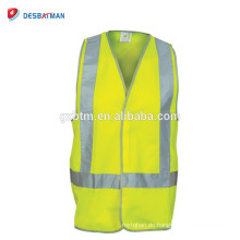 100% Polyester Hallo-Vis Workwear Jacke Tag / Nacht Hohe Sichtbarkeit Reflektierende Weste Billig Großhandel Sicherheitsweste Mit Logo